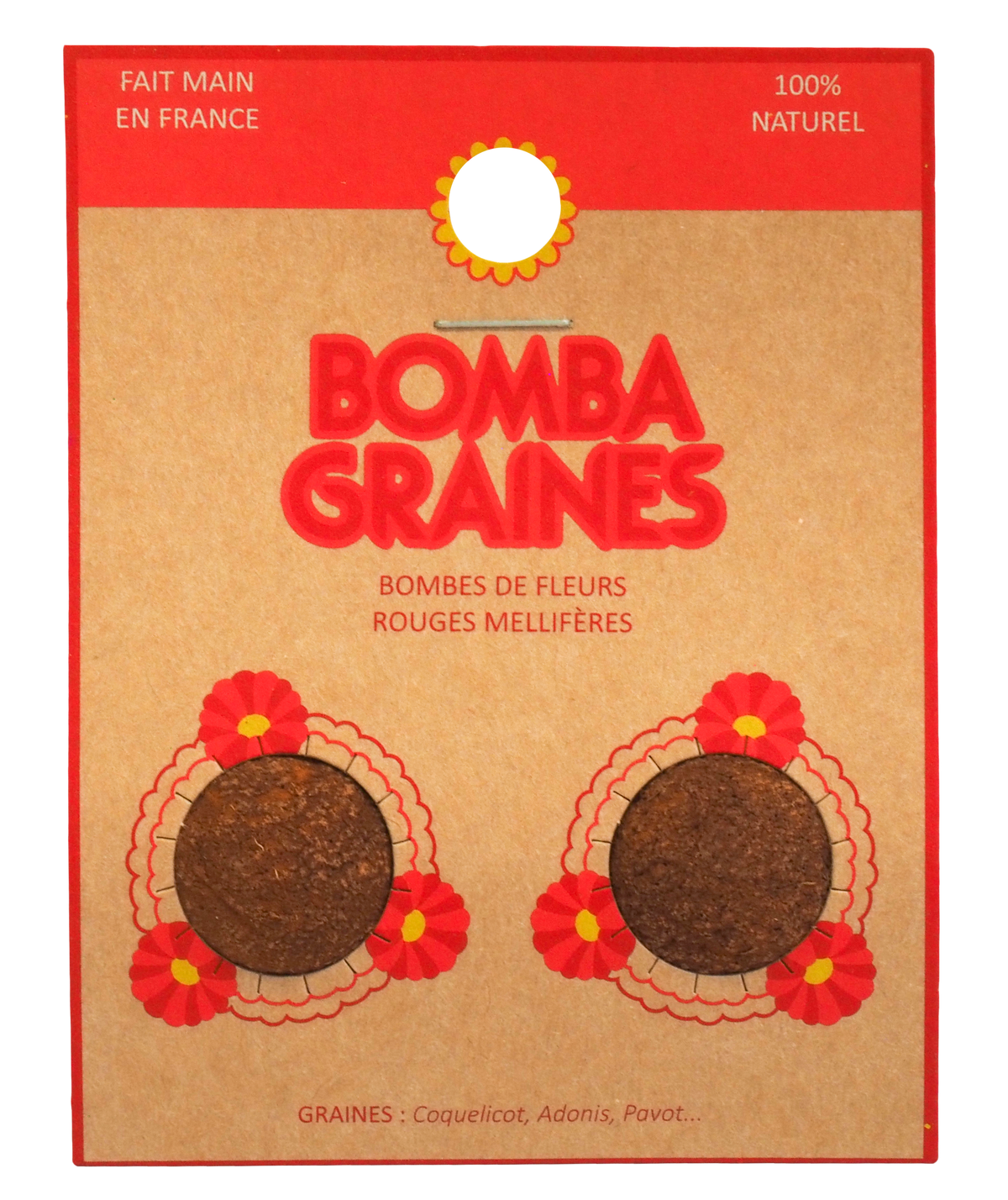BOMBALOVE DUO - Bombes de graines aux fleurs rouges