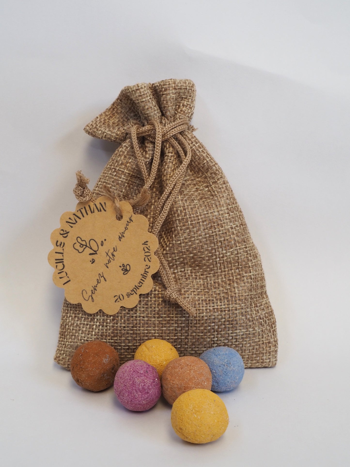 Sac en jute 10 bombes (lot x3)