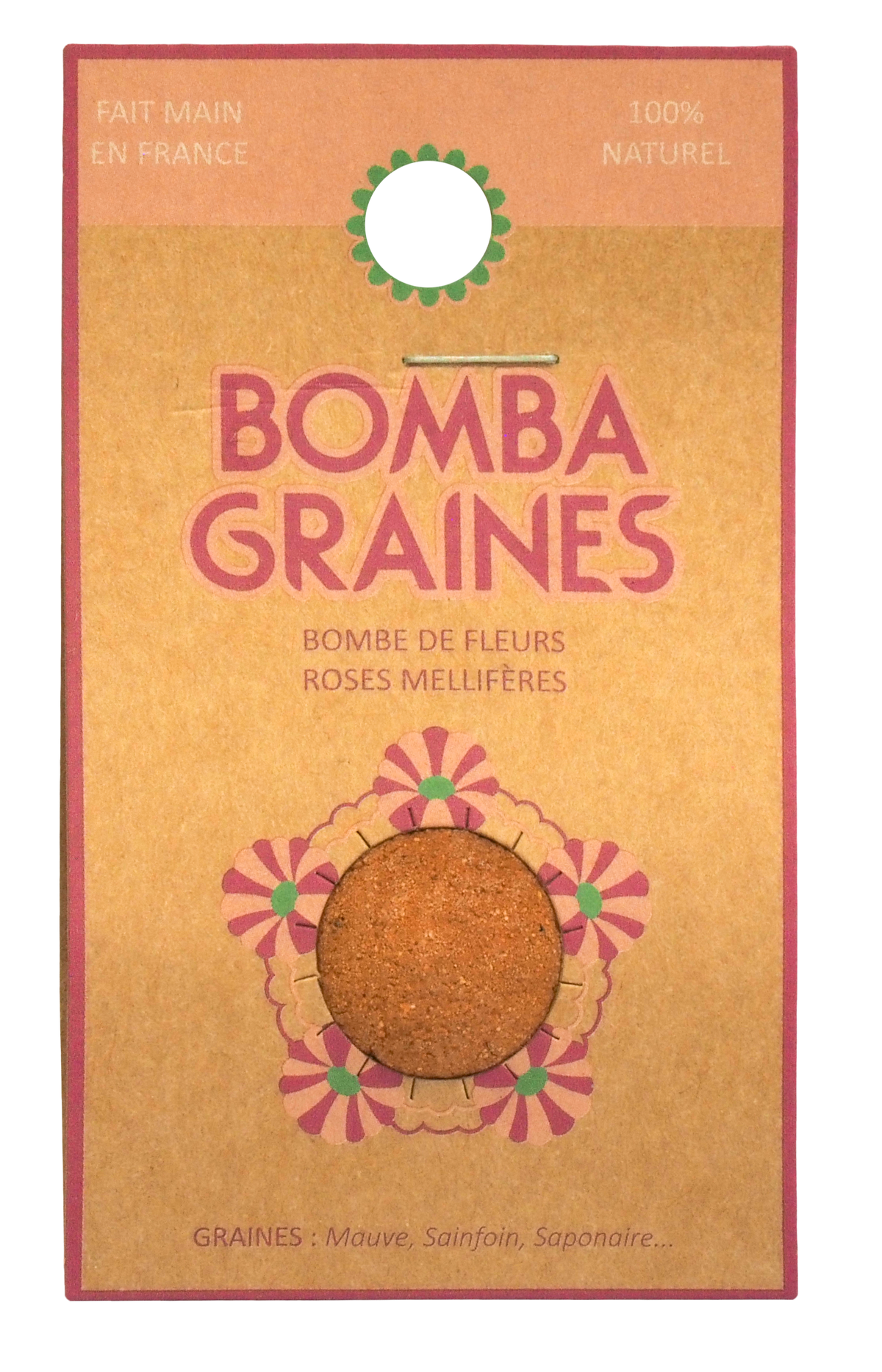 BOMBADOUDOU - Bombe de graines aux fleurs roses