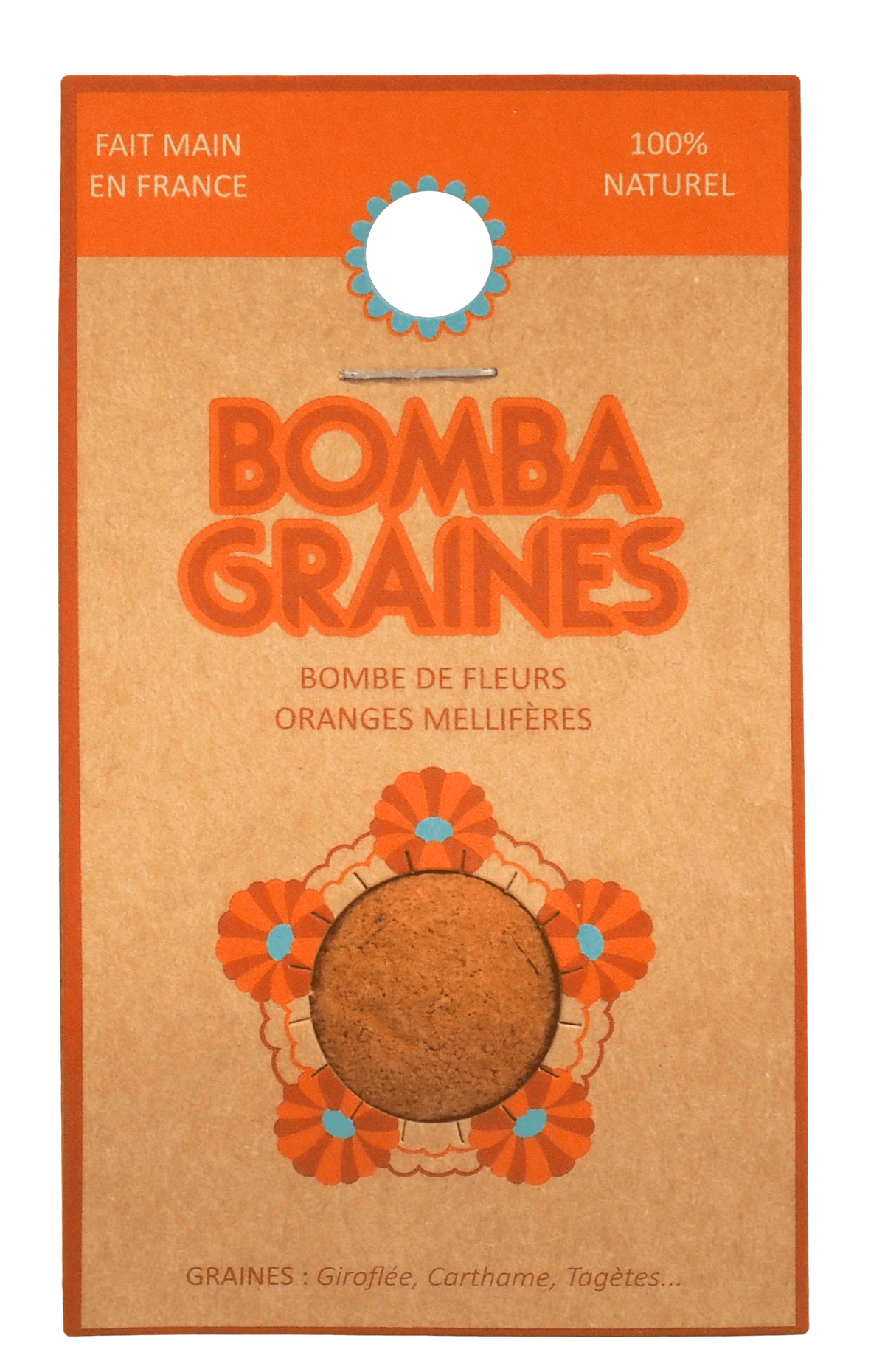 BOMBAPAPAYA - Bombe de graines aux fleurs oranges