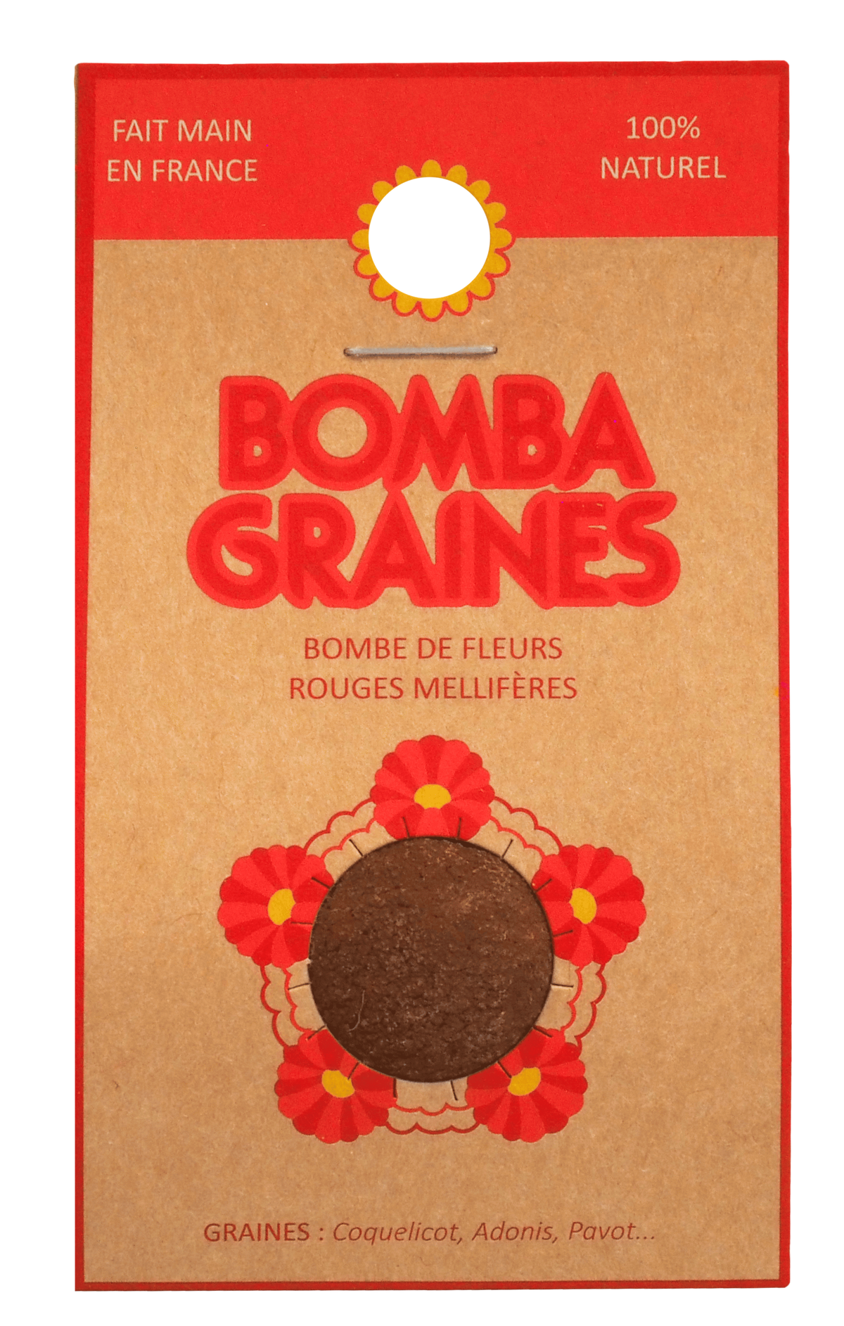 BOMBALOVE - Bombe de graines aux fleurs rouges