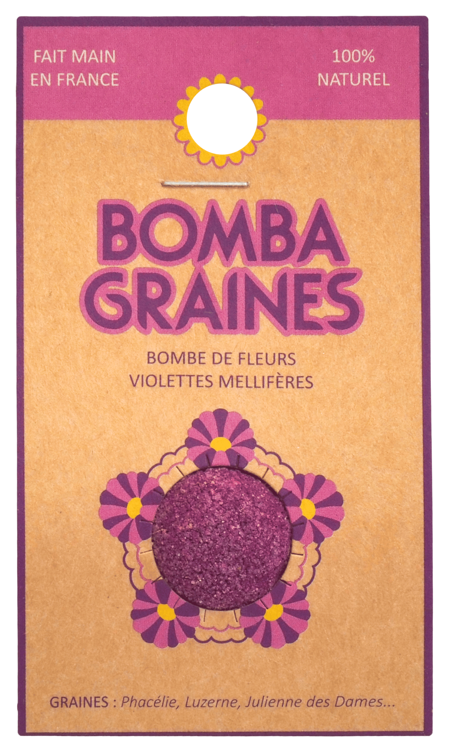 BOMBAMETHYSTE - Bombe de graines aux fleurs violettes