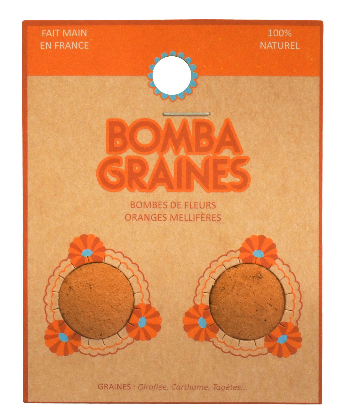 BOMBAPAPAYA DUO - Bombes de graines aux fleurs oranges