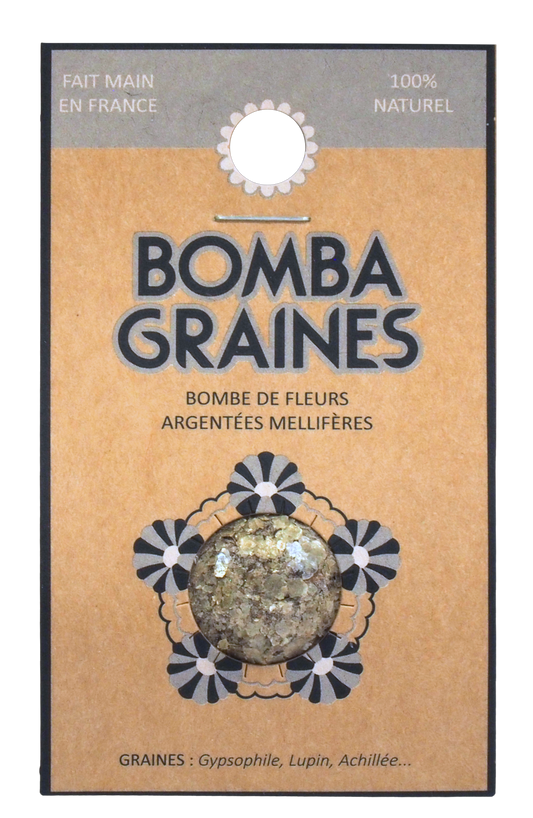 BOMBAFACETTES - Bombe de graines aux fleurs blanches