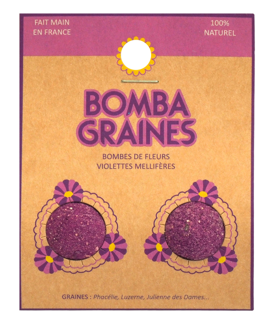 BOMBAMETHYSTE DUO - Bombe de graines aux fleurs violettes
