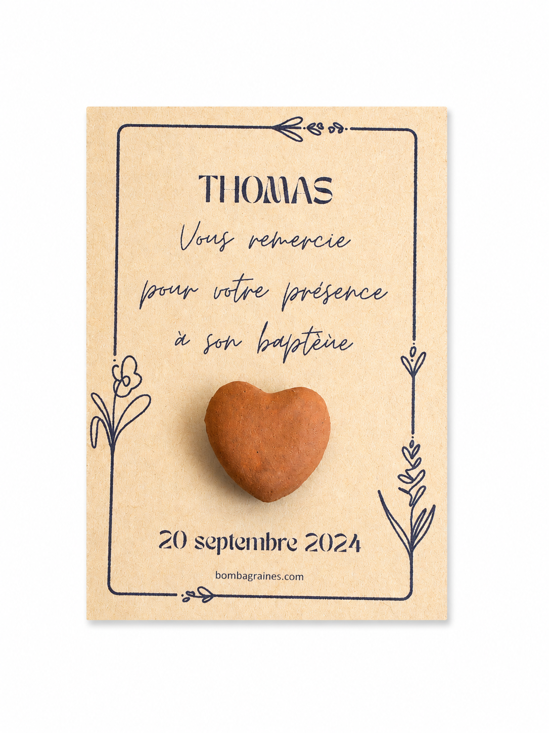 Cartonnettes & Bombe de graines Coeur (lot x9)